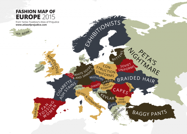 Oι πιο αστείοι χάρτες στερεοτύπων του κόσμου
