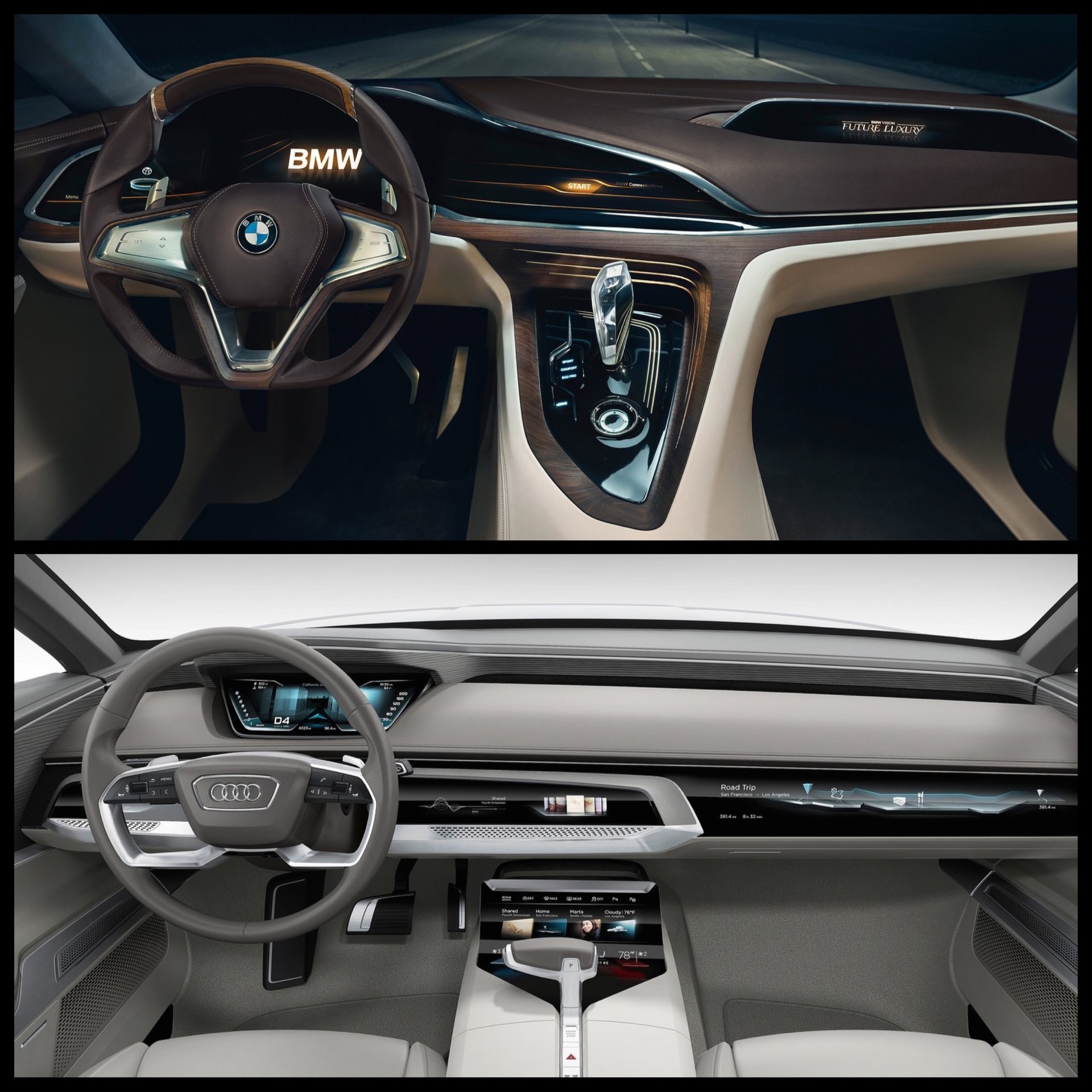 Bild Vergleich BMW Vision Future Luxury Audi Prologue Concept 05