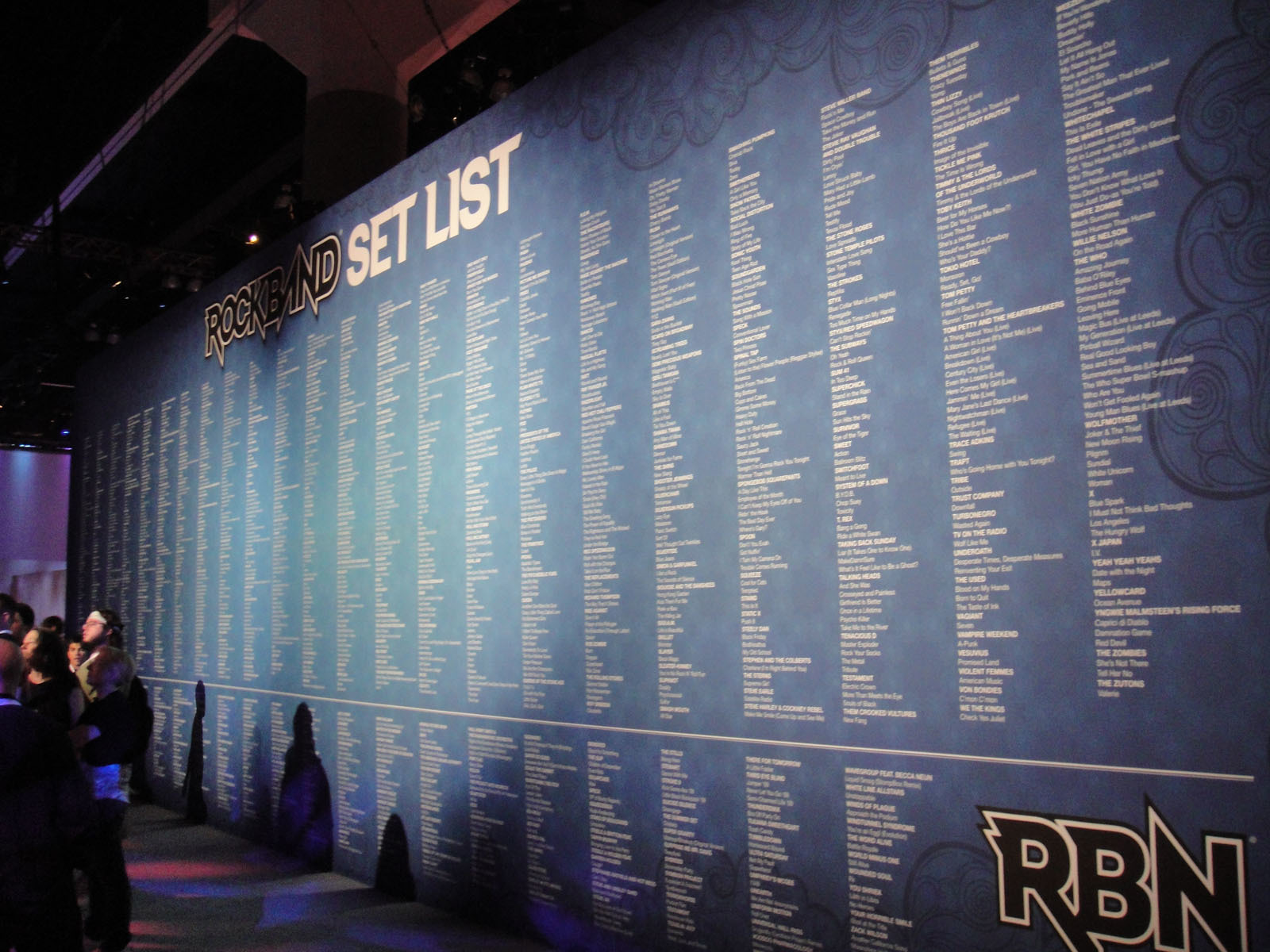 Wall of Rock Band songs E3 2010