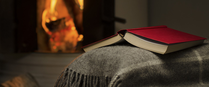 Cozy warm room book blanket