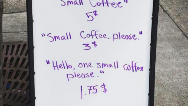 Εκεί όπου η ευγένεια κάνει φθηνότερο τον καφέ!