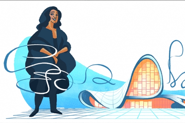 Την Ιρακινή αρχιτέκτων Ζάχα Χαντίντ τιμάει με το σημερινό της doodle η Google
